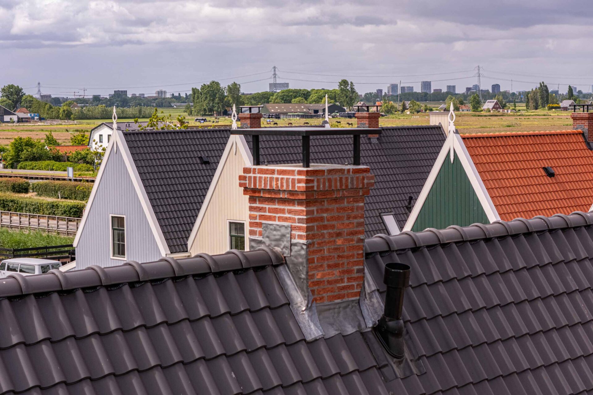 Prefab schoorstenen nieuwbouw